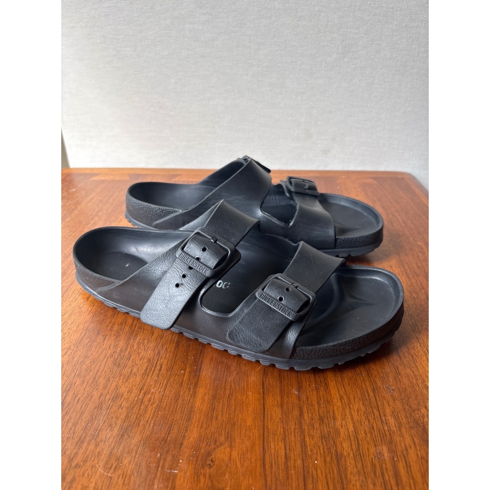 Birkenstock Arizona EVA Black Sandals Mens Waterproof Slides Two Strap Buckle